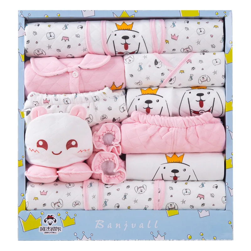 

Newborns Gift Set Clothes for Babies Pure Cotton Spring, Autumn And Winter 0-3 Month 6 Primary Newborn Baby Supplies