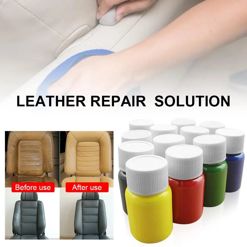 

Hot Universal Leather Repair Tool 20ml Car Seat Sofa Coats Holes Scratch Cracks No Heat Liquid Leather Vinyl Repair Kit