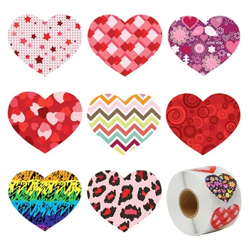 

500pcs heart shape Valentine's Day stickers Birthday Party Seal Labels Box Tag FAVORS labels thank you stickers seal labels