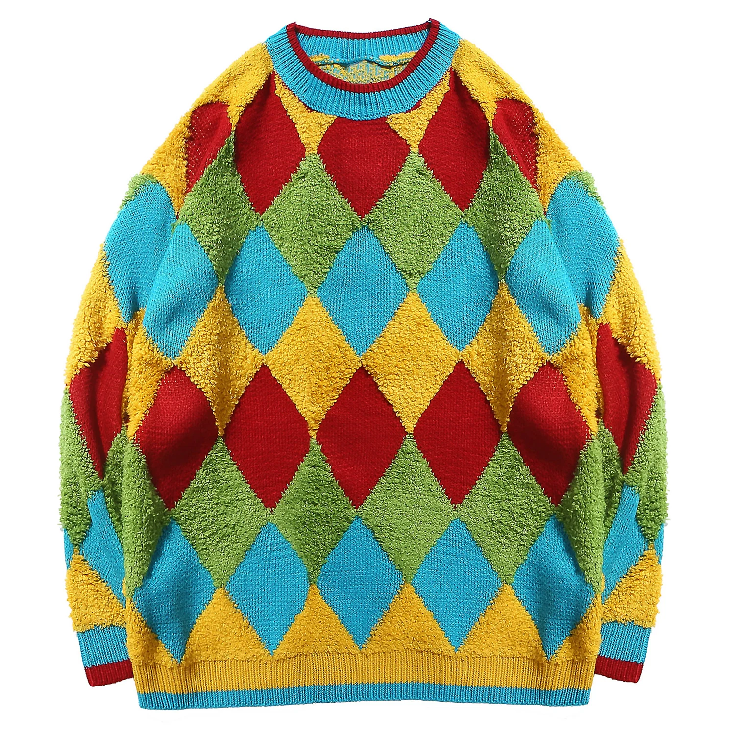 Aelfric Eden хип хоп Argyle Knittwear мужские свитера Harajuku топы оверсайз осенние модные мужские пуловеры Повседневная Уличная одежда