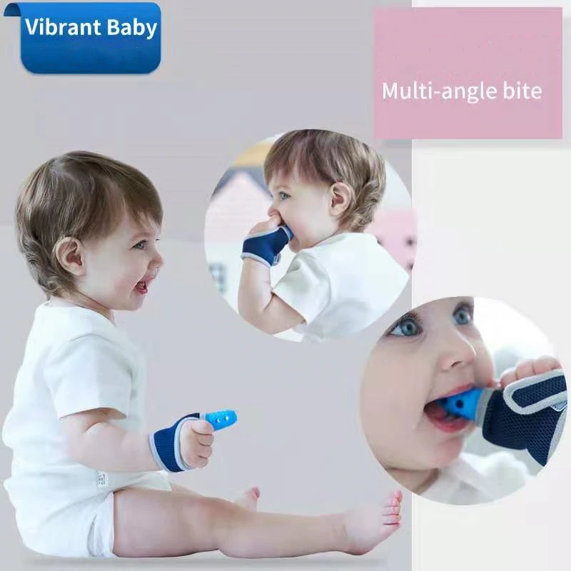 

Baby Teethers Silicone Mitts Thumb Gloves Nursing Mittens Sucking Fingers Anti-bite Baby Finger Child Give Up Sucking Fingers