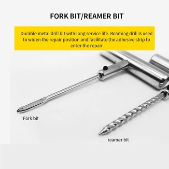 

2pcs All-Steel Tire Repair Needle Set Solid Tire Repair Tool Tire Repair Pin for Motorcycles Cars Connector Pump Repair Tools