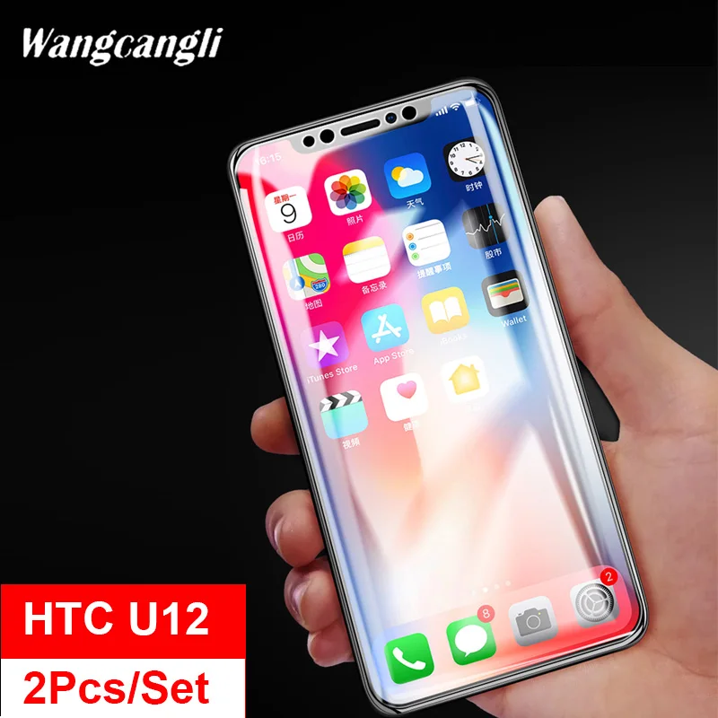 2 шт./компл. плёнка из закалённого стекла для htc U12 HD защитная пленка для защиты от солнца стеклянная пленка для htc U12 с уровнем твердости 9H полный экран прозрачный жесткий чехол из пластика с изображением стеклянная пленка