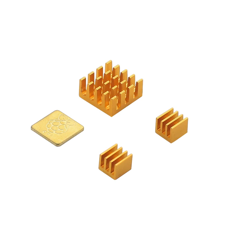 Golden Радиаторы для Orange Pi 4 алюминиевый медный радиатор Охлаждающая подставка металлический охлаждающий вентилятор для Orange Pi 3 - Цвет: Golden