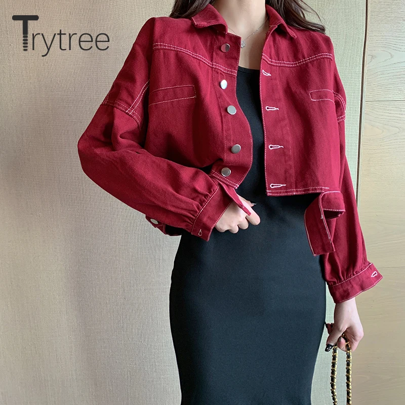 Trytree Осень Зима Женский комплект из двух предметов с отложным воротником однобортный Топ пальто+ платье однотонный черный комплект из 2 предметов