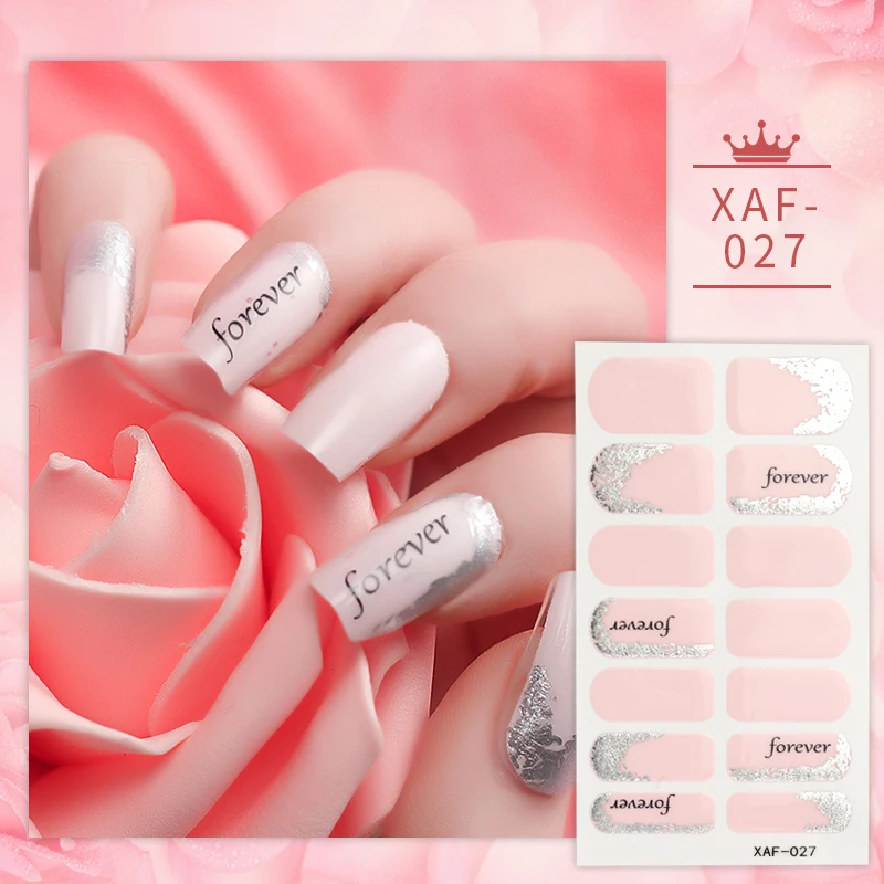 

Full Wraps Nail Polish Stickers,Self-Adhesive Nail Art Decals Strips Manicure Kits Nail Art Designs with Nail File