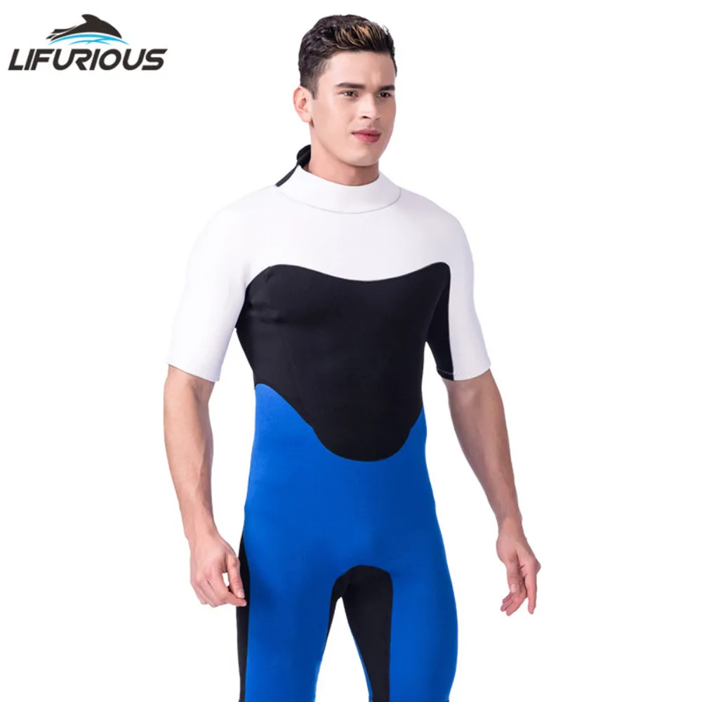 LIFURIOUS спортивный свободный дайвинг гидрокостюм из неопрена короткий для мужчин