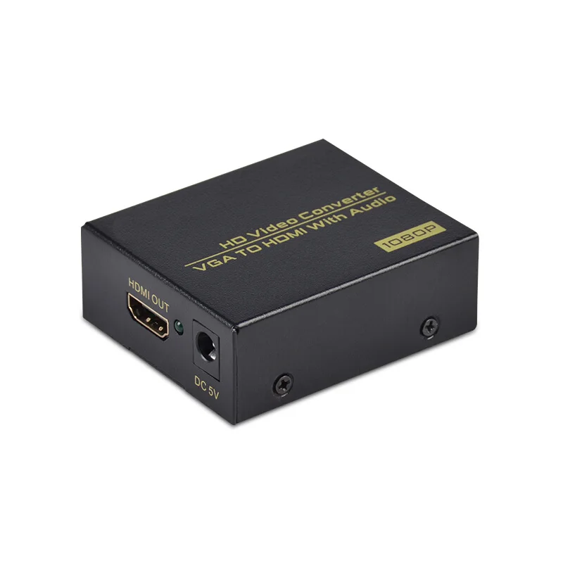 VGA audio to HDMI video converter audio sync output VGA input HDMI output computer monitor HD 3