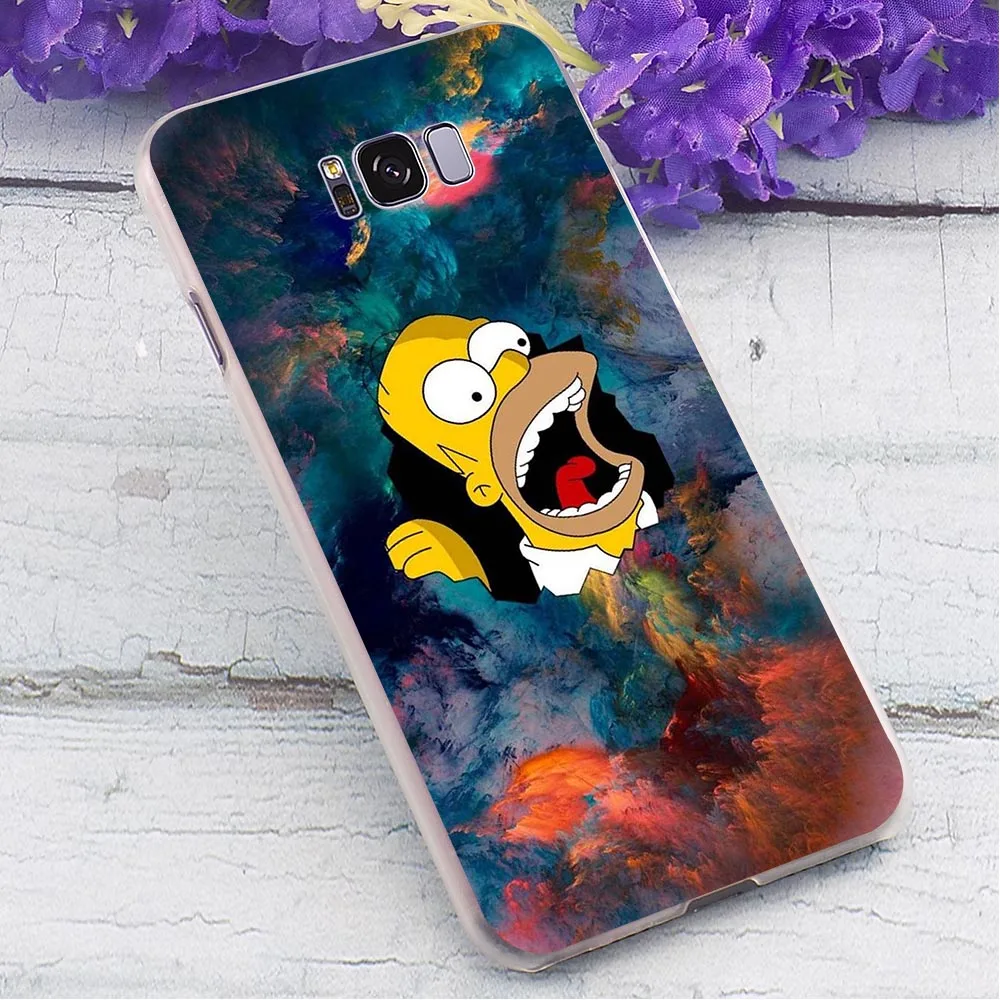 Жесткий чехол с рисунком из аниме Симпсоны чехол для телефона Galaxy A6 чехол A3/A5 A6 A8 Плюс/A7 A9 A10 A20 A30 A40 A50 A60 A70 M40