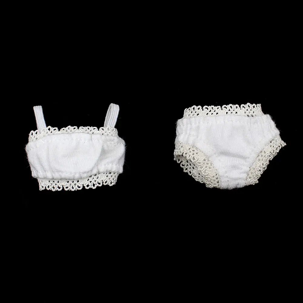 1/6 White Lace Underwear Top Brief Lingerie Set for 12'' Blythe Doll Clothes 1/6 White Lace Underwear Top Brief Lingerie Set for 12'' Blythe Doll Clothes