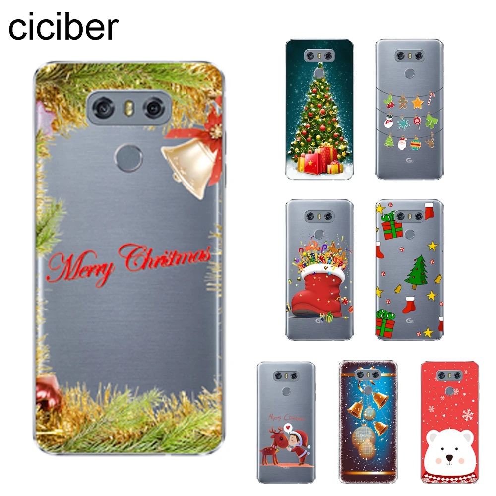 

ciciber Merry Christmas For LG G6 G7 G5 G4 V30 V35 V40 THINQ TPU For LG K10 K8 K7 K4 2017 2018 K9 K11 Plus Phone Cases Soft TPU