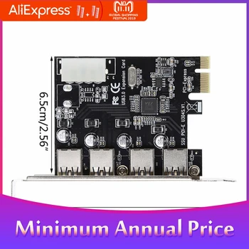 

4 Port PCI-E To USB 3.0 HUB PCI Express Expansion Card Adapter 5 Gbps Speed For Desktop Computer R20