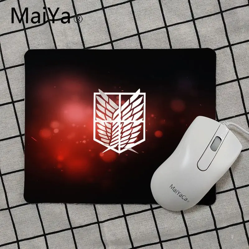 No Lock Edge18x22cm Maiya высокое качество Attack On Titan уникальная настольная панель коврик для игровой мыши Лидер продаж подставка под руку мышь - Цвет: No Lock Edge18x22cm