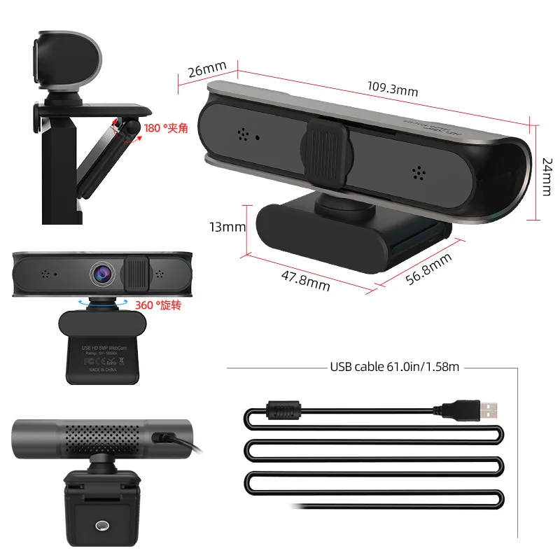 K50 Webcam 1080P 5MP Streaming Webcam kamera internetowa USB na PC Laptop szerokokątna  kamera internetowa do wideokonferencji kamera internetowa - AliExpress  Bezpieczeństwo i ochrona