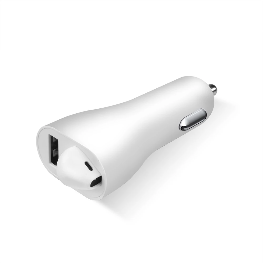 2.4A USB Автомобильное зарядное устройство с Bluetooth наушники гарнитура наушники-вкладыши с микрофоном громкой связи для Iphone samsung huawei