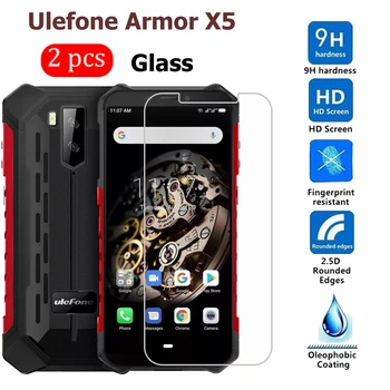 Перейти на Алиэкспресс и купить 2 шт. закаляющее стекло для Ulefone Armor X5 стекло для телефона 5,5 дюймЗащита экрана Защита от царапин ЖК-пленка для Ulefone Armor X 5 Чехол