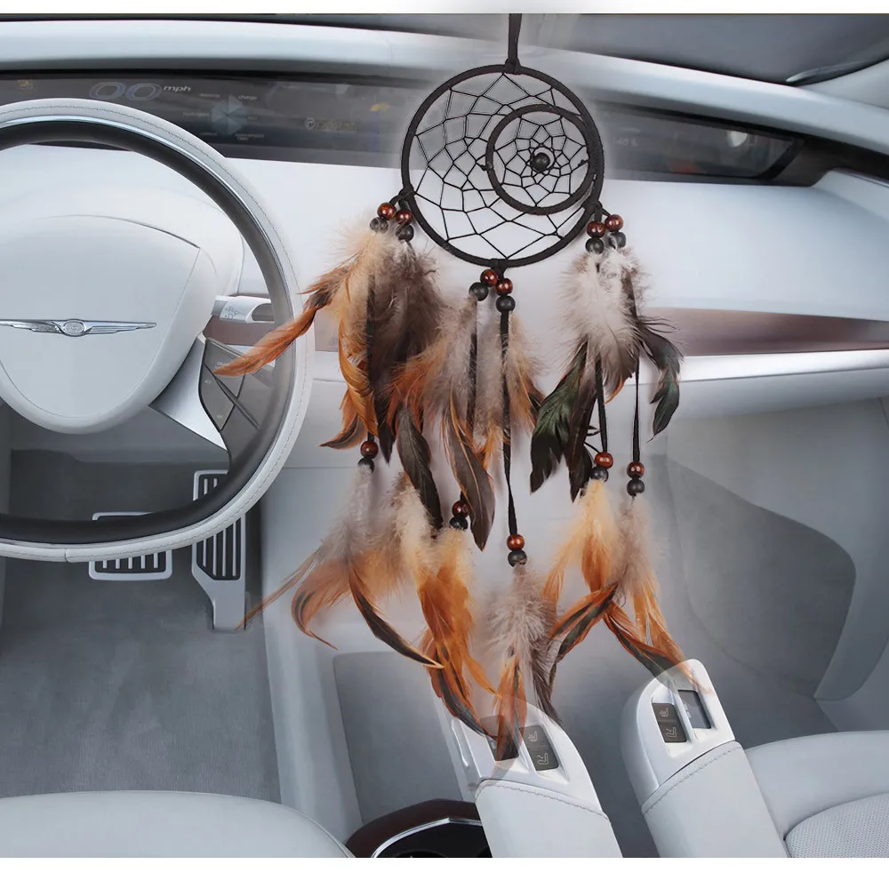 Origional Hand-woven Moon And Dreamcatcher Hand-woven Home Wall Decoration Car Pendant Catch Dream