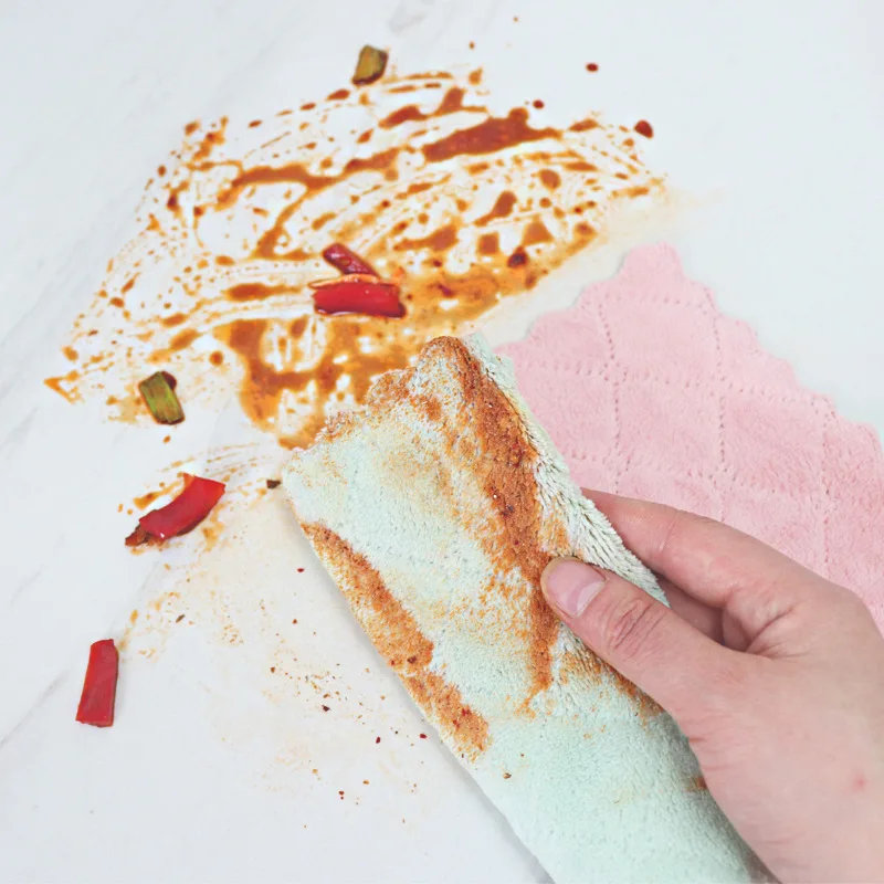 5-10Pcs Absorbent Kitchen Microfiber Towels Cleaning Cloths