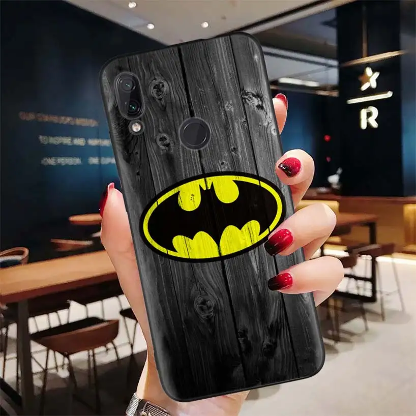 Черный чехол супергероя Бэтмена для Xiao mi Red mi Note 8 7 7S 7A 6 S2 GO K20 Pro+ 6A mi 6X 5X A1 CC 9 8 мягкий чехол для телефона