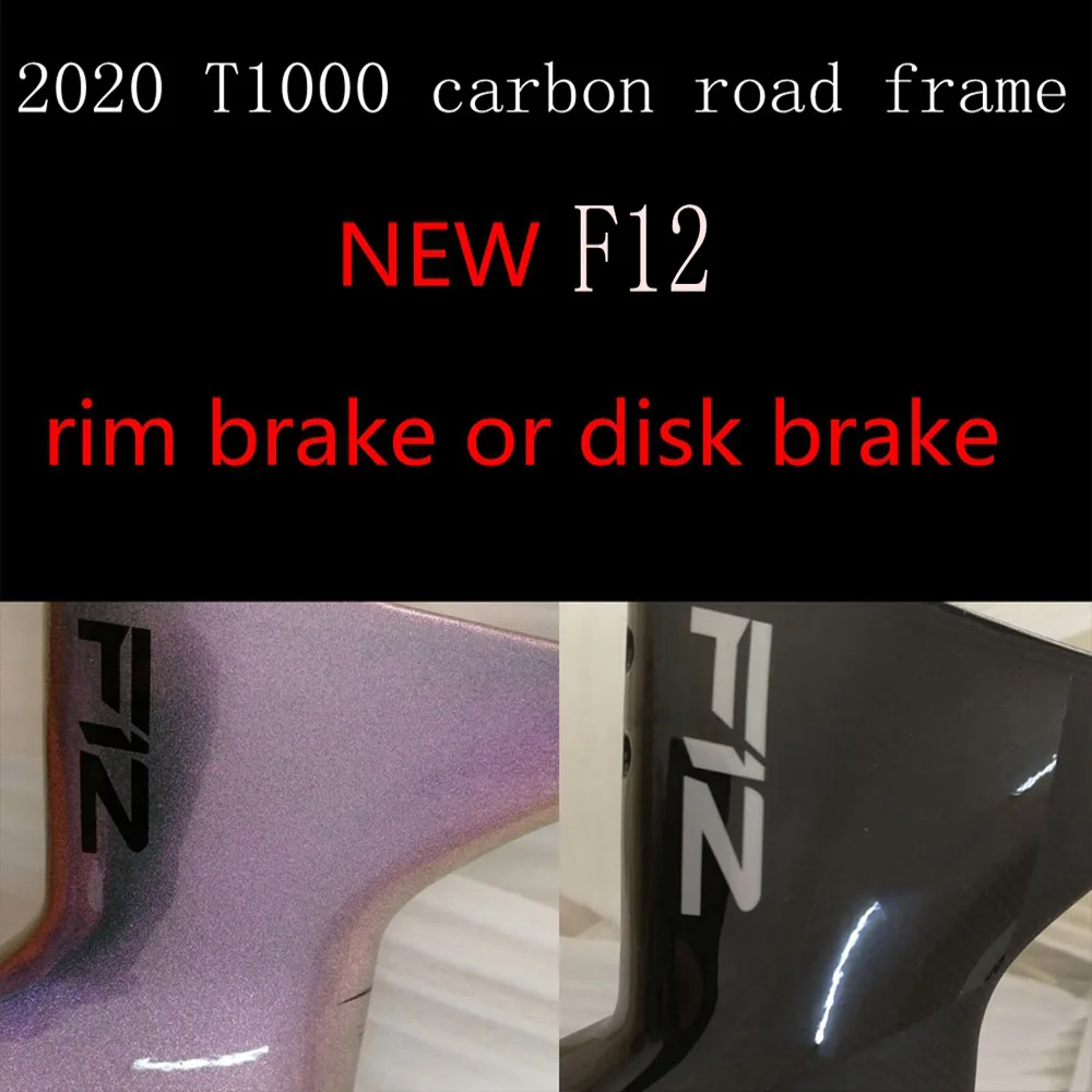 

2020 new model T1100 carbon road bike F12 frame with 1k Handlebar bicycle carbon frames v brake or disc brake can XDB shipping