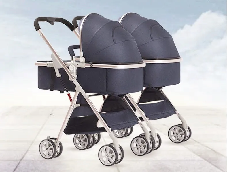 Yoya yoyaplus коляска для малышей-близнецов бок о бок пейзаж высокий visior cart двойной зонтик свет супер легкая коляска для двух