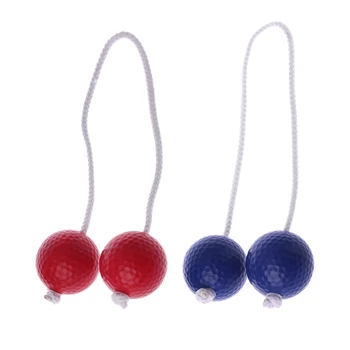 

Hot 42mm Ladder Golf Ball Bola Strands Red Blue Get Out Practice 6mm String Ball D0LB