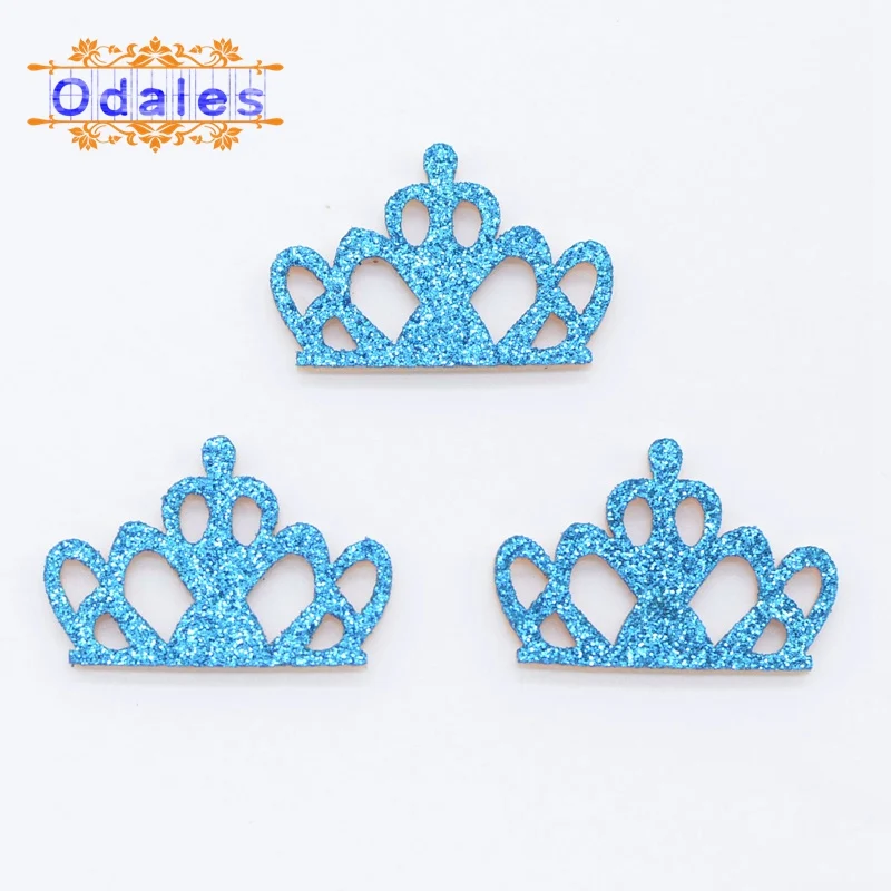 Sapphire Blue 100 шт Смешанные DIY 3D европейские нашивки "Корона" Скрапбукинг ремесла бант центр аксессуары украшения торта принадлежности головные уборы аппликации - Цвет: Sapphire Blue