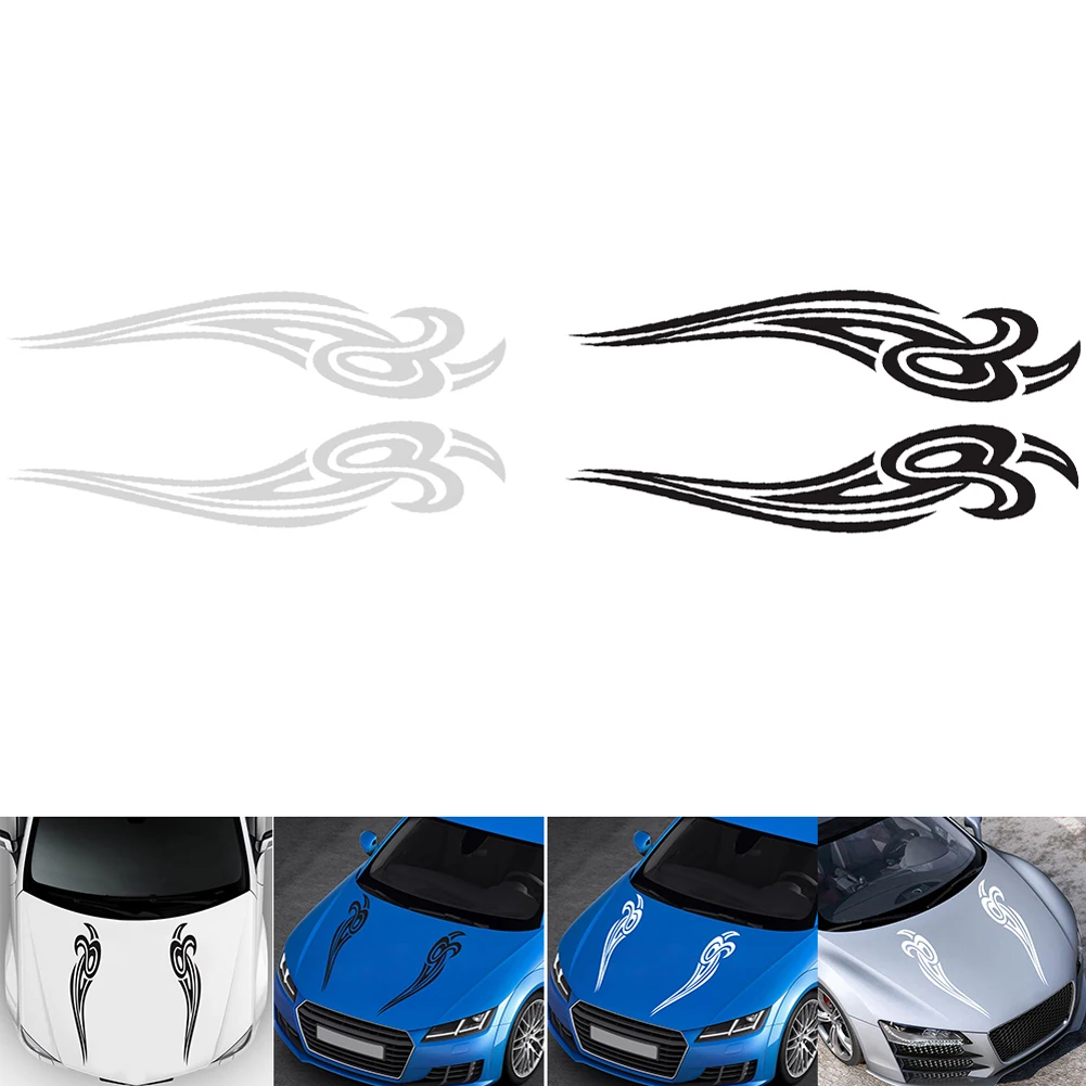 

Universal Flame Element Car Stickers Reflective Vinyl Hood Decals Cool Design Car Accessories