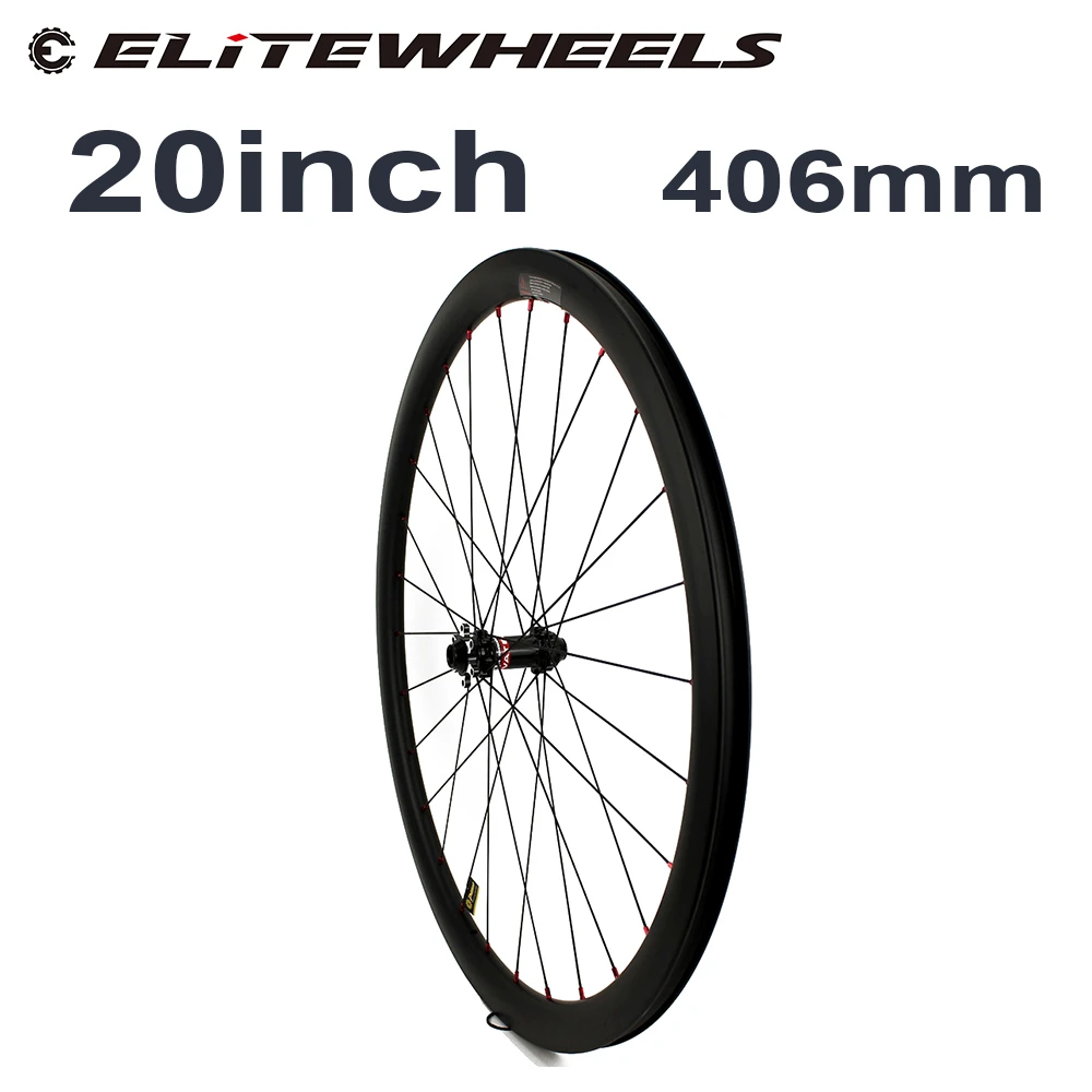 ELITEWHEELS 20 дюймов 406 мм дисковый тормоз углеродный комплект колес Novatec D791/D792