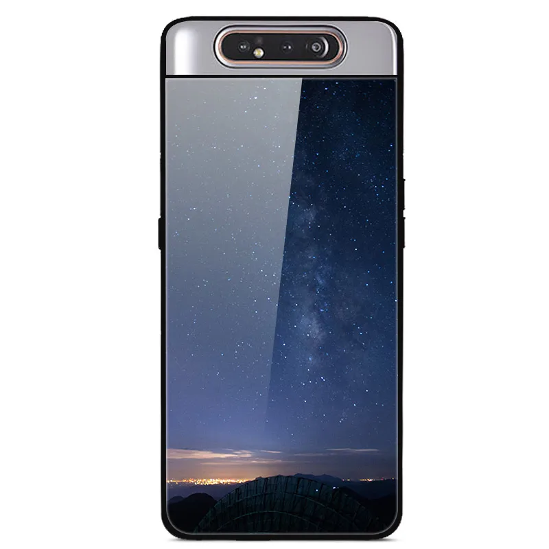 Для samsung A80 чехол закаленного стекла Звездный космический жесткий чехол для samsung Galaxy A80 A805F SM-A805F TPU бампер A 80 чехол для телефона