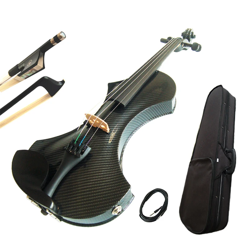 Kinglos 4/4 Top quality pick up professional solid wood 4/4 with bow for cost electric violin