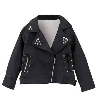 

Girls' leather coat Toddler Baby Girls Boys Long Sleeve Solid Outwear Leather Coat Jacket Clothes #4N28