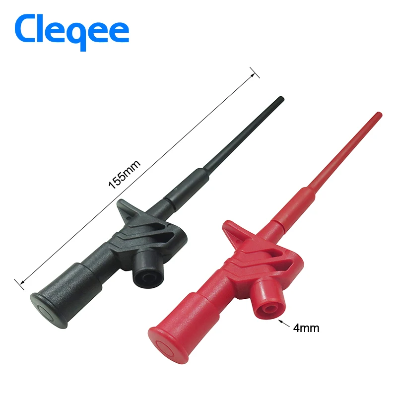 Cleqee P5004 2 шт. Высокое напряжение гибкий тест ing зонд Профессиональный изолированный быстрый тест крюк клип