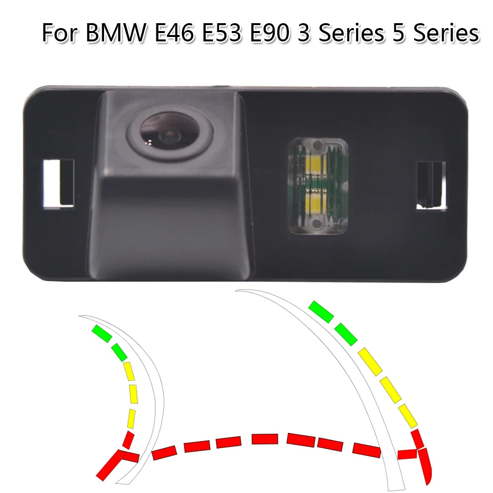 

1PC Car Reverse Camera Smart Dynamic Reverse Trajectory Rearview Camera For BMW E46 E53 E90 3 Series 5 Series HD Waterproof