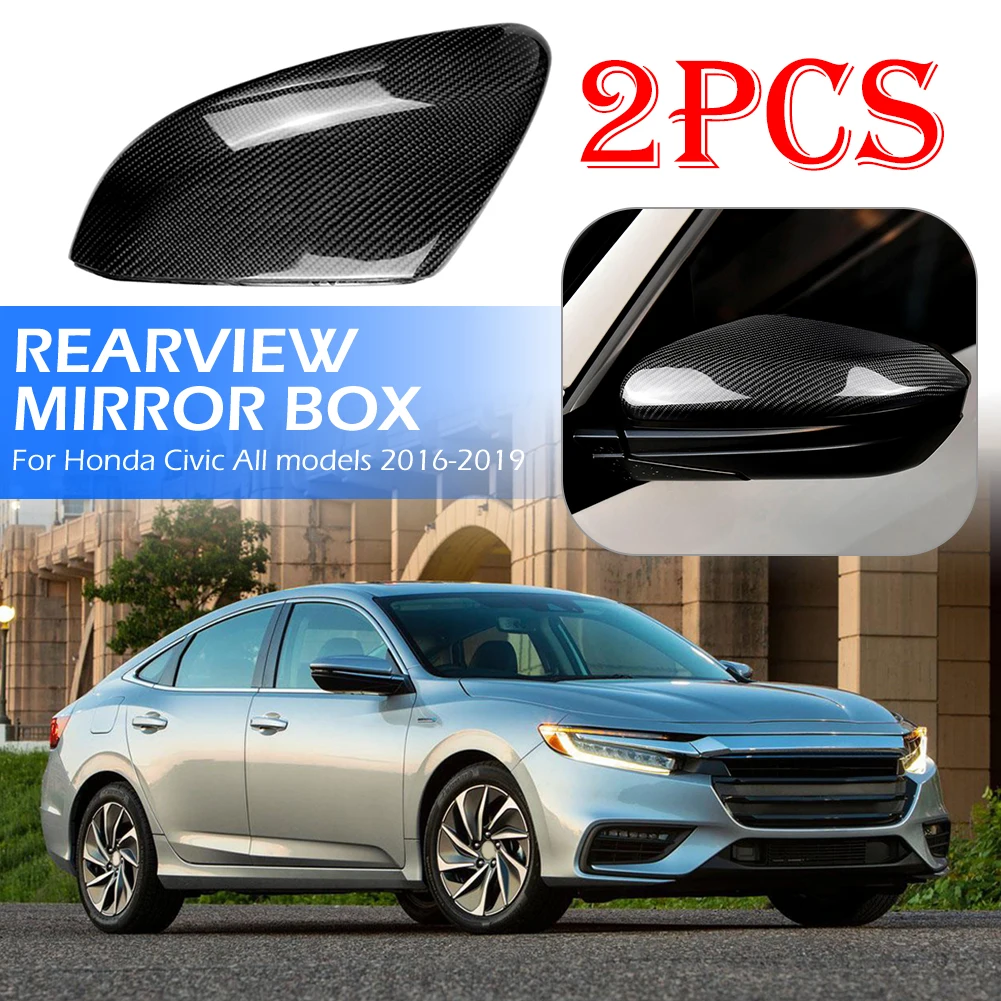 

Carbon Fiber Replacement Side Mirror Covers Convenient Practical User-friendly Design 1 Pair for Honda Civic 2016-2019