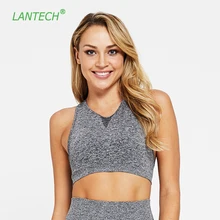 LANTECH маечка для занятий йогой спортивная одежда Push Up Joggings топ для бега женский лифчик для фитнеса бесшовный для спорта спортивная одежда