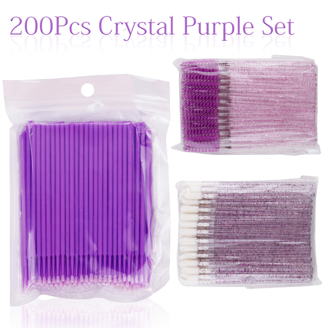 Eyelash Brush Microbrush Spoolie Disposable Cotton Swab Lip Eyebrow Brush Mascara Wand Applicator Lashes Cosmetic Tools