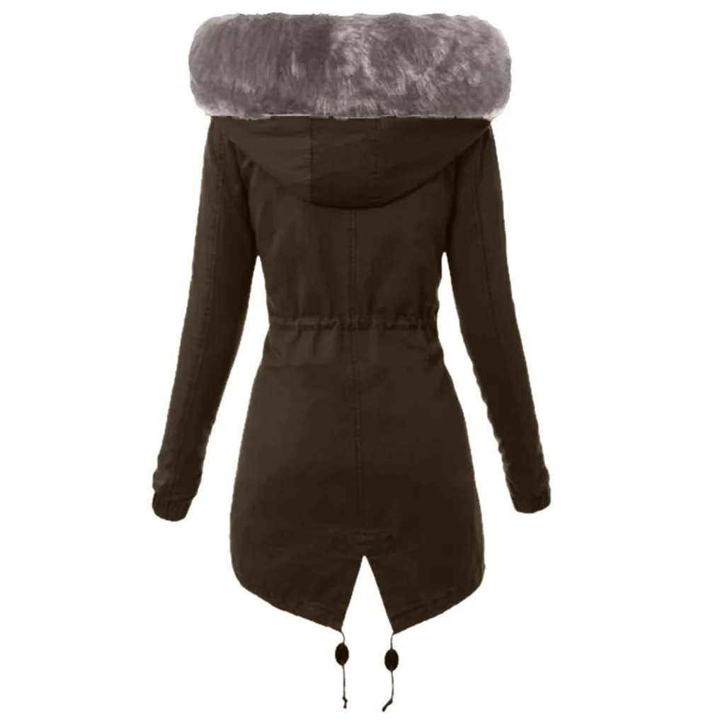 Горячее предложение, Новое Женское пальто с меховой подкладкой, женская зимняя теплая Толстая длинная куртка с капюшоном, пальто, пальто, chaquetas mujer# guahao