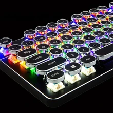 Механическая клавиатура в стиле стимпанк с 104 клавишами и подсветкой для игровых ПК и ноутбуков