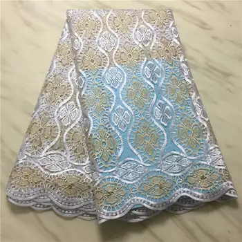 

White Latest French Nigerian Laces Fabrics High Quality beads Tulle African Laces Fabric Wedding African French Tulle Lace