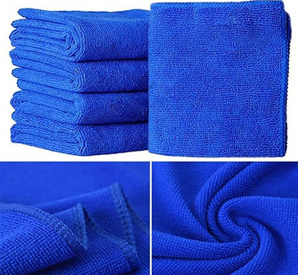 1 шт./компл. чистящие салфетки из микрофибры Авто мягкой ткани для удаления остатков крема для мытья Полотенца Duster синий мягкие абсорбирующие тряпка для мытья автомобиля Авто 30*30 см# YL1