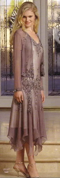 robe de soiree Новая модная куртка с длинными рукавами vestido de festa longo femininos платья для матери невесты - Цвет: Коричневый