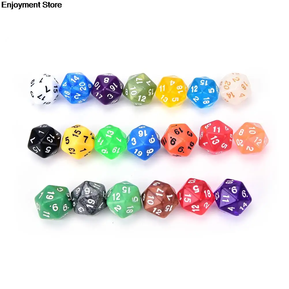 1PC Durable Pearlized D20 Dice Acrylic 20 Sided Dice for Board Game<cE 2 