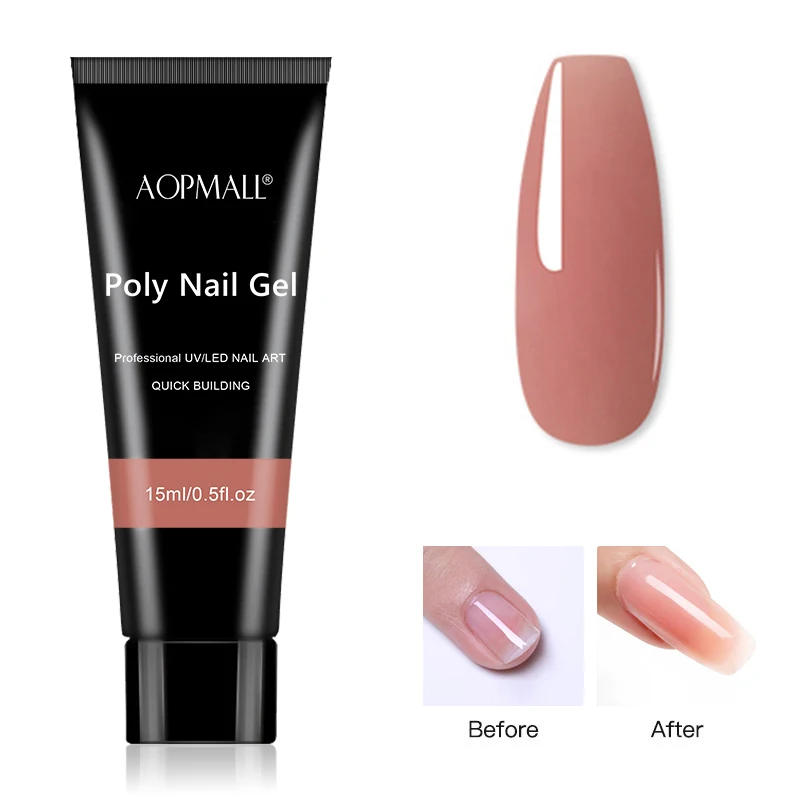 AOPMALL® Poly Nail Gel Set Extension Glue Kit For Manicure Set Nail UV/LED Acrylic Nail Polish Kit Nail Art Tool AOPMALL® Poly Nail Gel Set Extension Glue Kit For Manicure Set Nail UV/LED Acrylic Nail Polish Kit Nail Art Tool