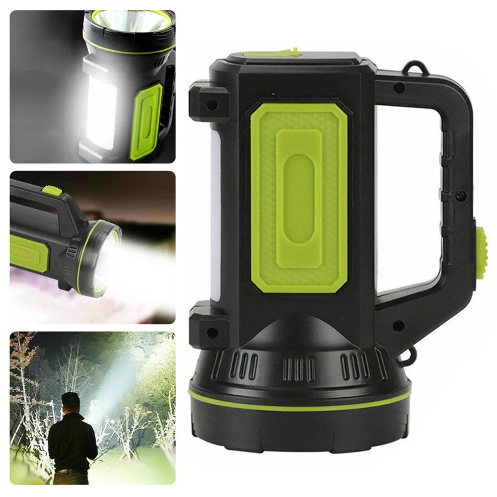 Lampe de poche Led puissante, lanterne, projecteur Portable Rechargeable, portée de 500m, lampe de chasse avec lumière latérale, 500m ► Photo 2/6
