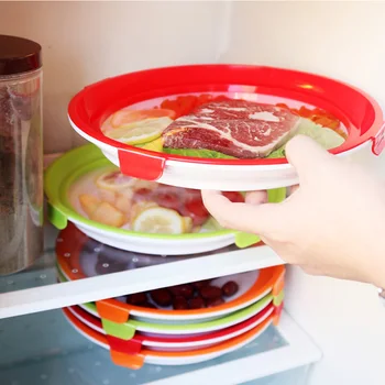 

Reusable Fruit Vegetable Fresh Keep Storage Tray Food Preservation Tray Stackable Kitchen Refrigerator Food Organizer Container