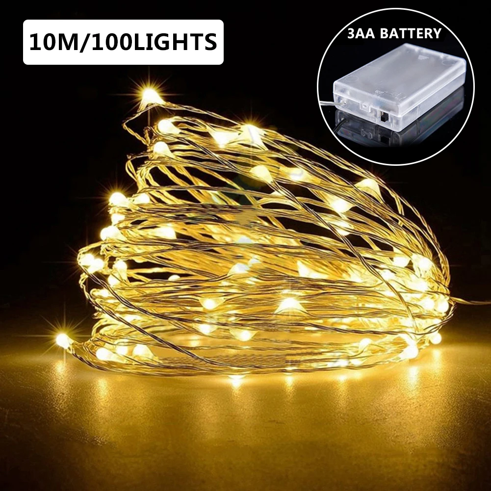 

1/2/3/4/6/8/10M Copper Wire LED String Lights Holiday Lighting Fairy Lights Christmas Garland For New Year Wedding Xmas Decor