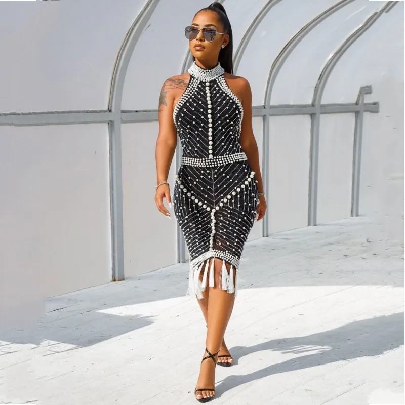 New Style Classic Beading African Dresses For Women African Clothes Africa Dress Dashiki Ladies Clothing Ankara Africa Dress