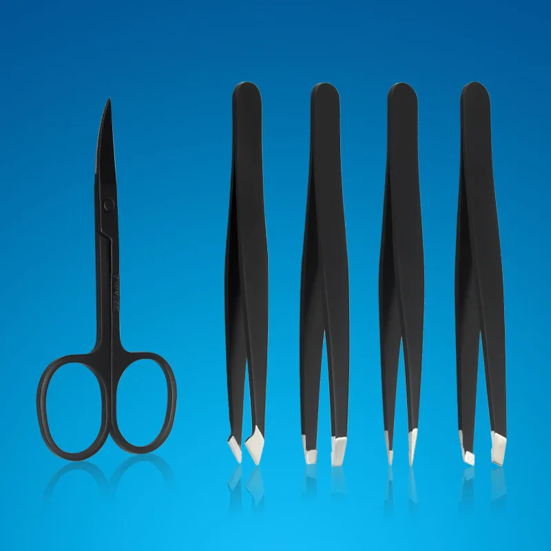 

Eyebrow Pliers Eyebrow Trimmer Five-Piece Set Beauty Tools Eyebrow Tweezers Clip 5-Piece Hair Plucking Clip 5Pack