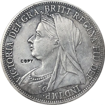 

uk 1898 1 Crown - Victoria 3rd portrait copy coins